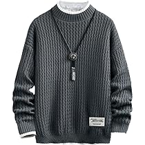 Amazon | [Inkpoo] セーター メンズ メンズ ニット 冬服 暖かい 防寒